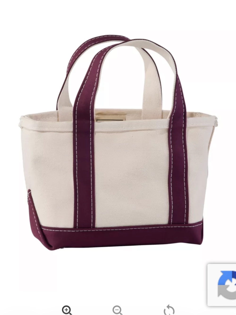 NWT L.L. Bean Boat and Tote mini size tote bag in color Fig